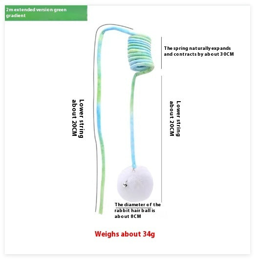 Spring Rabbit Hair Ball Cat Toy – Interactive Pet Play