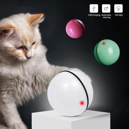 LED Rolling Cat Toy Ball – Automatic Interactive Pet Entertainment
