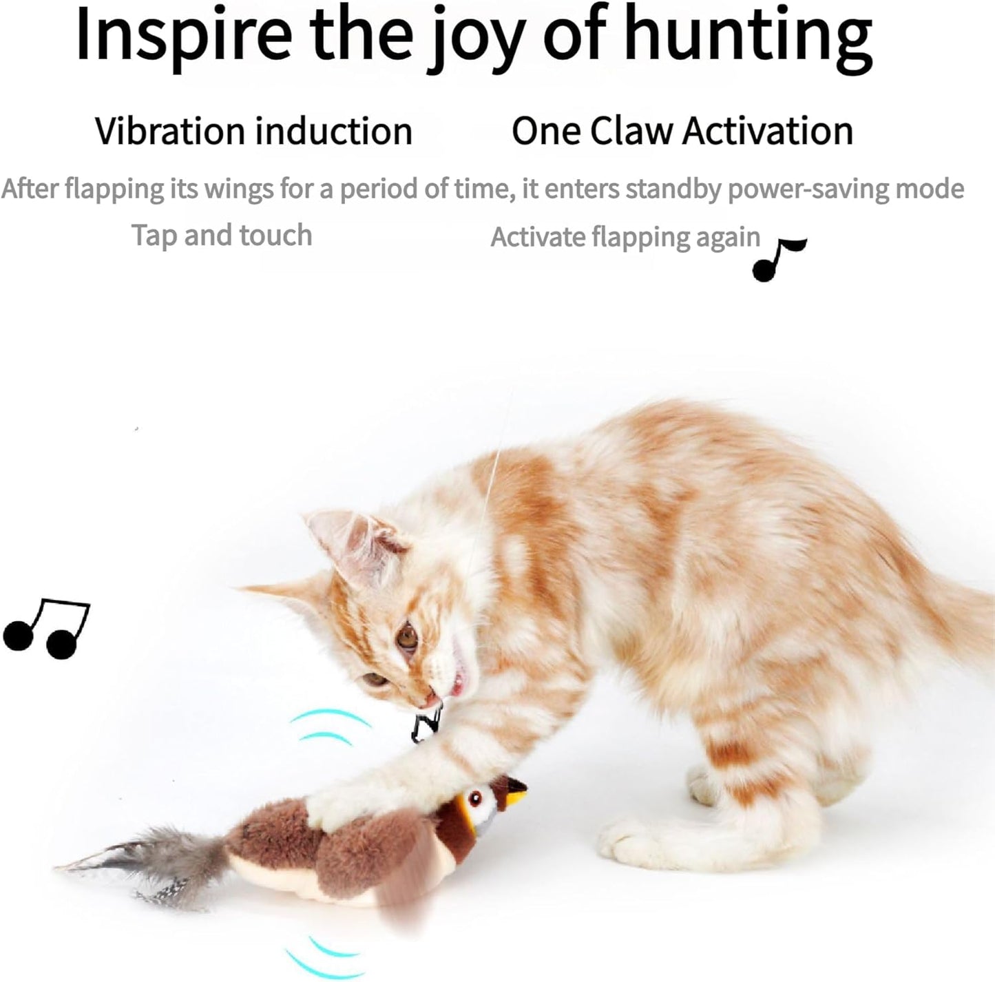 Rechargeable Feather Cat Toy for Indoor Play