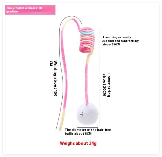 Spring Rabbit Hair Ball Cat Toy – Interactive Pet Play