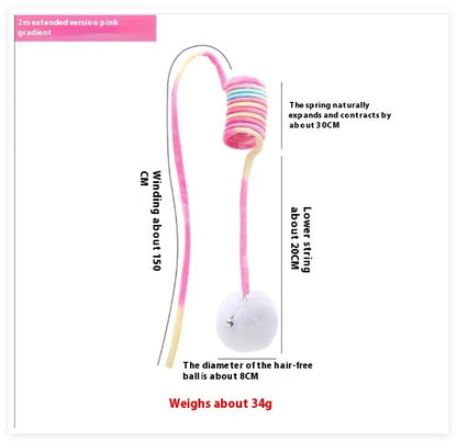 Spring Rabbit Hair Ball Cat Toy – Interactive Pet Play